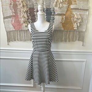 Express Black and White Sleeveless A-Line Dress